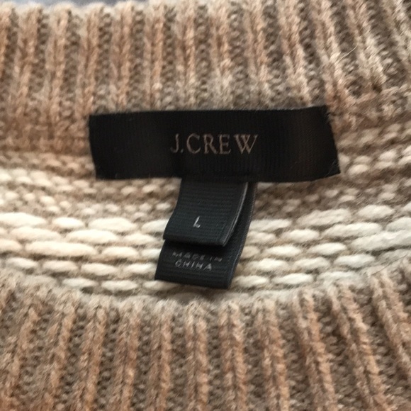 J Crew Fair Isle Ruffle Sleeve Tan Sweater - Picture 3 of 6